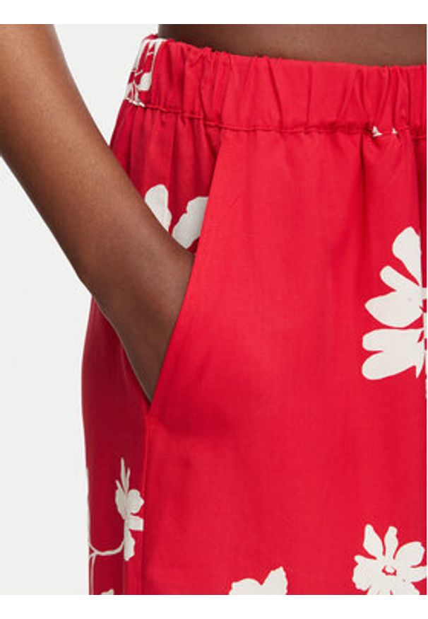 Seafolly Spodnie materiałowe Mayflower 55737-PA Czerwony Wide Leg. Kolor: czerwony. Materiał: wiskoza