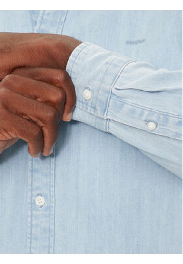 Levi's® Koszula Autentic A7210-0018 Błękitny Relaxed Fit. Kolor: niebieski. Materiał: bawełna