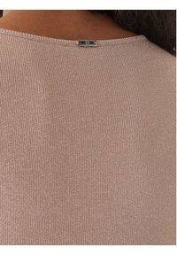 Fracomina T-Shirt FS26ST7008K420Q7 Beżowy Slim Fit. Kolor: beżowy. Materiał: wiskoza #3