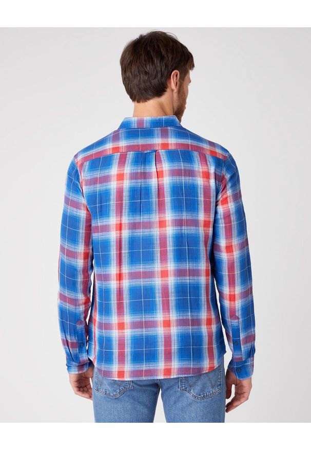 Wrangler - KOSZULA MĘSKA WRANGLER LS 1PKT SHIRT LIMOGES BLUE W5A16BX50 112129967