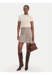 Guess Spódnica mini W6RD55 WJ642 Brązowy Regular Fit. Kolor: brązowy. Materiał: syntetyk #3