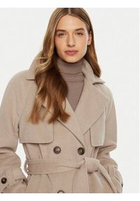 ACCESS FASHION Płaszcz przejściowy 44-9001-119 Beżowy Relaxed Fit. Kolor: beżowy. Materiał: syntetyk #2