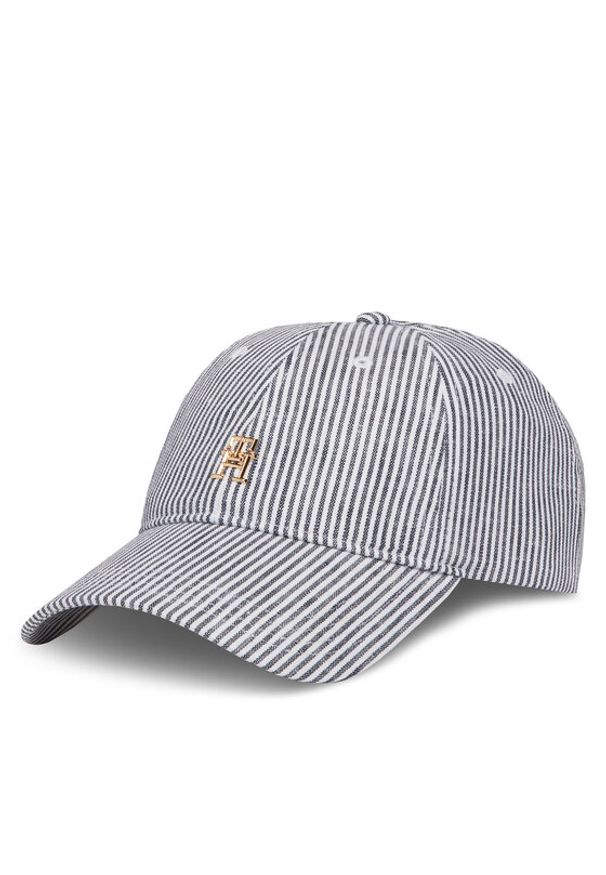 TOMMY HILFIGER - Tommy Hilfiger Czapka z daszkiem Premiu Beach AW0AW17141 Niebieski. Kolor: niebieski. Materiał: len