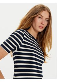 TOMMY HILFIGER - Tommy Hilfiger Bluzka WW0WW43918 Granatowy Slim Fit. Kolor: niebieski. Materiał: wiskoza #4
