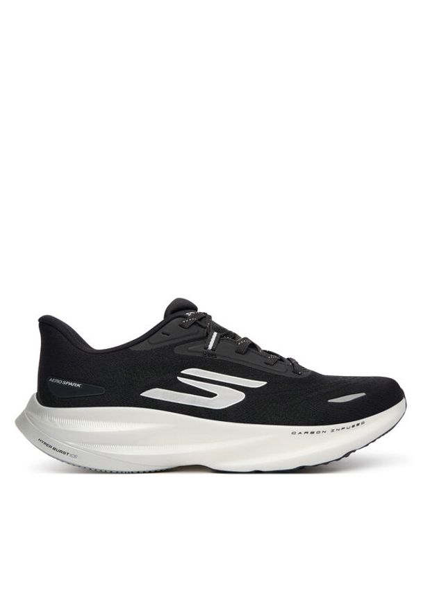 skechers - Skechers Buty do biegania Aero Spark 246200/BKW Czarny. Kolor: czarny. Materiał: materiał