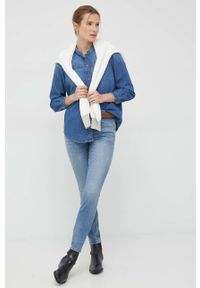 Polo Ralph Lauren jeansy damskie medium waist. Kolor: niebieski #3