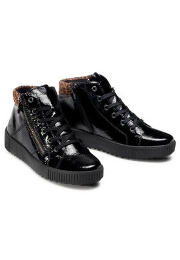 Rieker Sneakersy M6434-01 Czarny. Kolor: czarny. Materiał: skóra