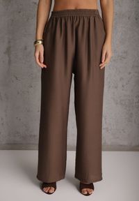 Renee - Brązowy Komplet Utility z Wiskozy Spodnie i Bluzka na Suwak ze Ściągaczem Petolira. Kolor: zielony. Materiał: wiskoza #8