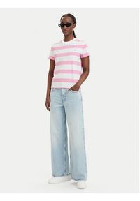 Tommy Jeans T-Shirt Flag DW0DW23801 Różowy jasny Regular Fit. Kolor: różowy. Materiał: bawełna #5