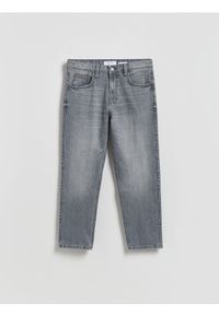 Reserved - Jeansy straight z efektem sprania - jasnoszary. Kolor: szary #1
