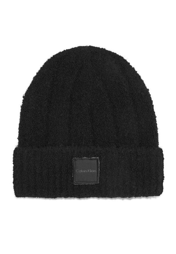 Calvin Klein Czapka Modern Patch Chunky K60K612596 Czarny. Kolor: czarny. Materiał: poliamid, materiał