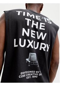 Jack & Jones Tank top Eterna 12295670 Czarny Loose Fit. Kolor: czarny. Materiał: bawełna #8