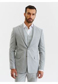 Pako Lorente - PAKO LORENTE – Męska jasnoszara marynarka garniturowa. Kolor: szary. Materiał: tkanina. Styl: klasyczny