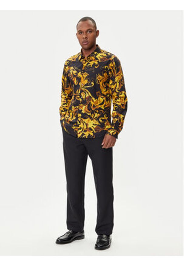 Versace Jeans Couture Koszula 79GAL2S0 NS698 Czarny Regular Fit. Kolor: czarny. Materiał: bawełna