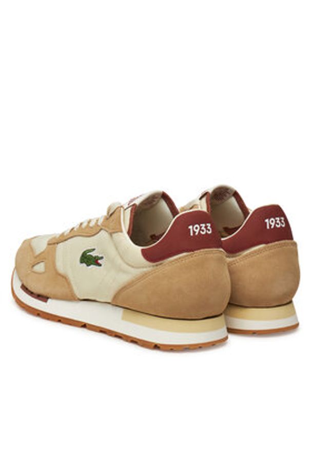 Lacoste Sneakersy 7-49SMA0014 Beżowy. Kolor: beżowy. Materiał: zamsz, skóra