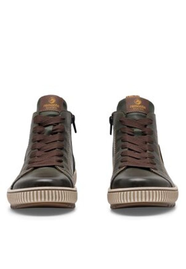 Remonte Trzewiki D0771-54 Khaki. Kolor: brązowy. Materiał: skóra