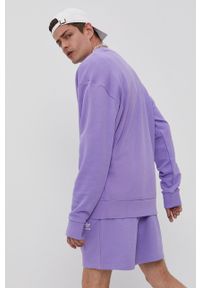 adidas Originals Bluza bawełniana męska kolor fioletowy z nadrukiem. Okazja: na co dzień. Kolor: fioletowy. Materiał: bawełna. Wzór: nadruk. Styl: casual