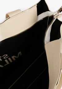 Renee - Beżowa Torebka o Modelu Shopper z Suwakiem i Napisem Salisella. Kolor: beżowy. Wzór: napisy. Styl: biznesowy, casual #3