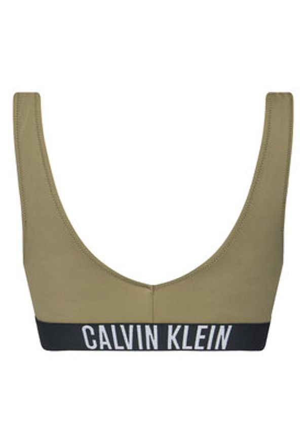 Calvin Klein Swimwear Góra od bikini KW0KW02745 Zielony. Kolor: zielony. Materiał: syntetyk