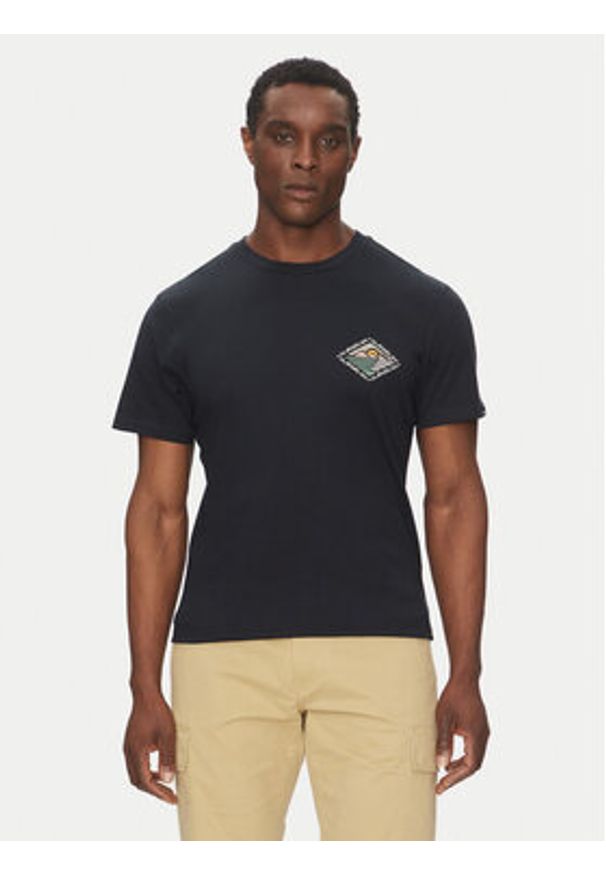 Quiksilver T-Shirt EQYZT08038 Czarny Regular Fit. Kolor: czarny. Materiał: bawełna