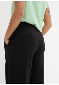 bonprix - Spodnie Punto di Roma z gumką w talii. Kolor: czarny. Materiał: materiał #3