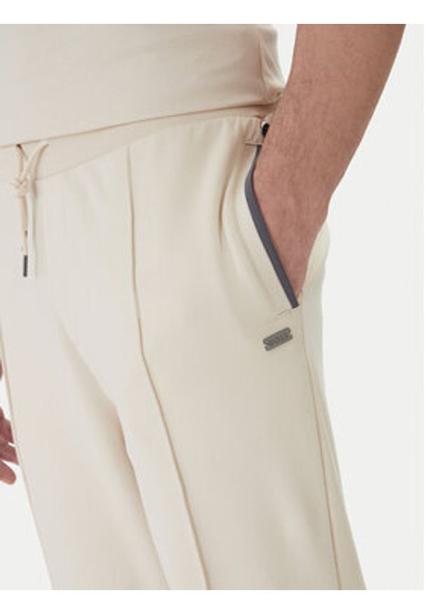 BOSS Spodnie dresowe Sense 50557197 Beżowy Regular Fit. Kolor: beżowy. Materiał: bawełna