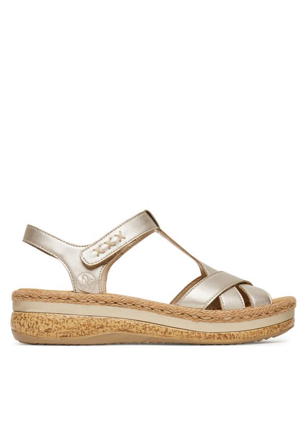 Sandały Rieker. Kolor: złoty