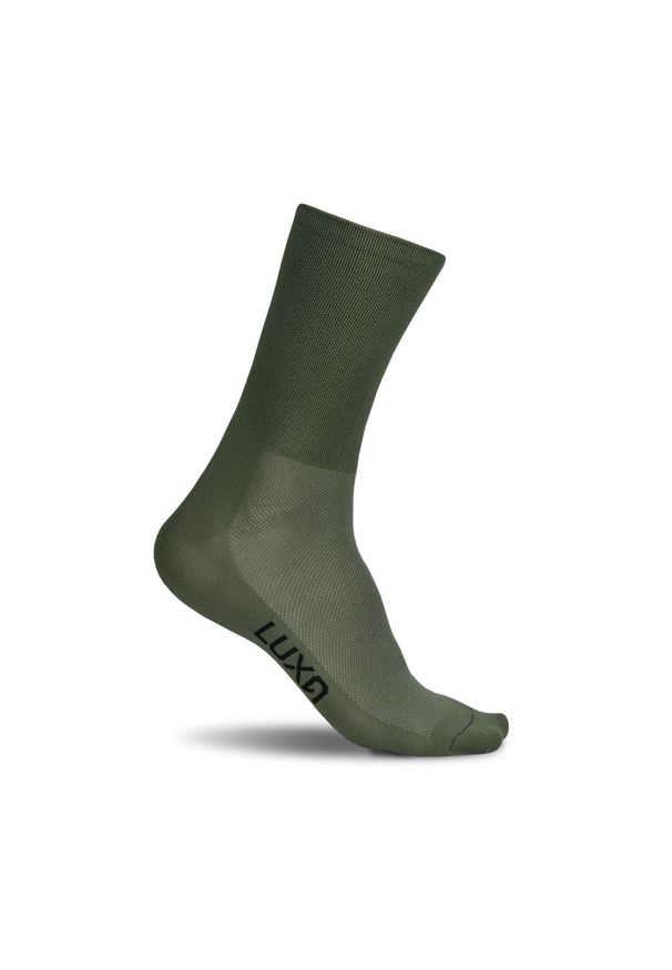 LUXA - Skarpetki Rowerowe Unisex Luxa Classic. Kolor: zielony. Materiał: elastan, poliamid. Sport: kolarstwo