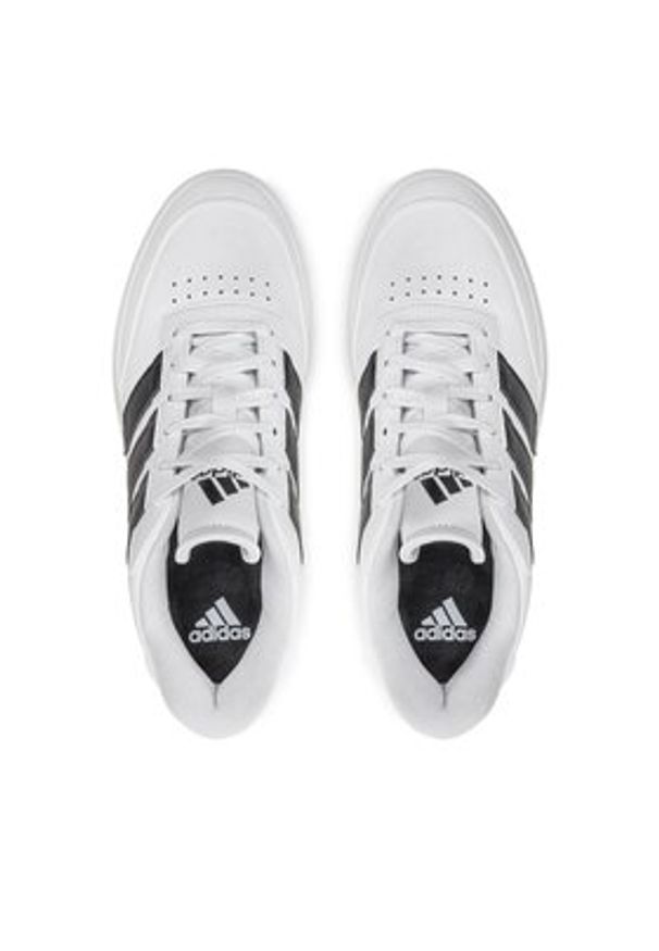 Adidas - adidas Sneakersy Courtblock IF4033 Biały. Kolor: biały. Materiał: skóra