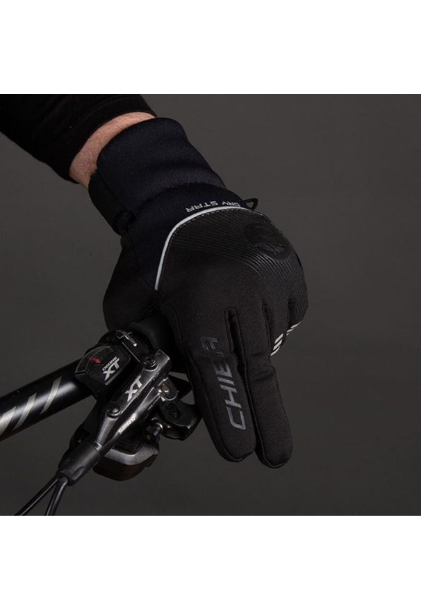 CHIBA - Rękawiczki sportowe unisex Chiba Dry Star z nieprzemakalną membraną. Kolor: czarny. Sezon: zima. Sport: kolarstwo