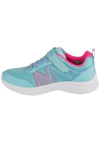 skechers - Buty sportowe Sneakersy dziewczęce, Microspec Plus - Swirl Sweet. Kolor: niebieski. Sport: turystyka piesza