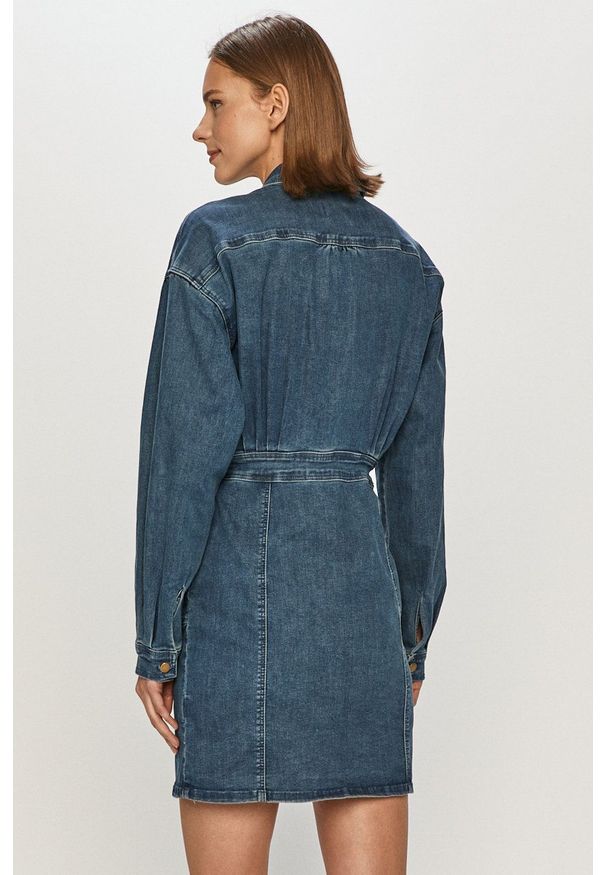 TALLY WEIJL - Tally Weijl - Sukienka jeansowa. Okazja: na co dzień. Kolor: niebieski. Materiał: jeans. Długość rękawa: długi rękaw. Typ sukienki: proste. Styl: casual