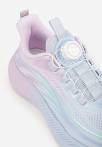 Born2be - Niebiesko-Różowe Buty Sportowe Sneakersy z Napisami i Geometrycznym Wzorem Adraseise. Okazja: na co dzień. Kolor: niebieski. Materiał: jeans. Wzór: geometria, napisy #6