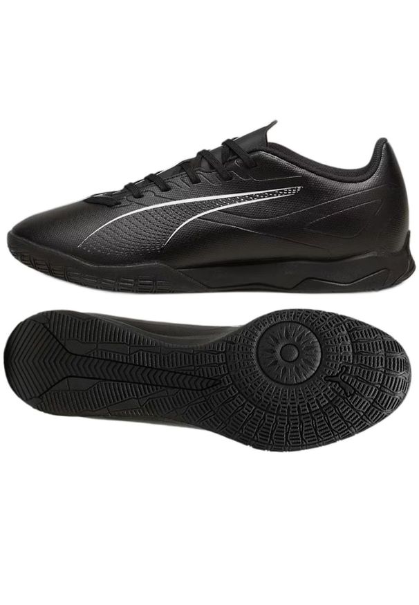 Buty Puma Ultra 5 Play It 107907 02 czarne. Kolor: czarny. Materiał: materiał. Szerokość cholewki: normalna. Sport: piłka nożna