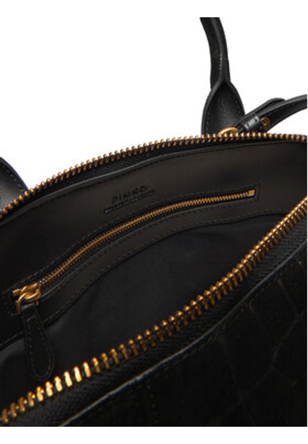 Pinko - PINKO Torebka Bowling Bag Medium AI 25-26 PLTT 105906 A2YW Czarny. Kolor: czarny. Materiał: skórzane, zamszowe