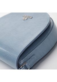 Wittchen - Damska saddle bag ze skóry o fakturze lizard jasnoniebieska. Kolor: niebieski. Materiał: skórzane. Styl: elegancki #3