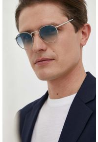 Ray-Ban okulary przeciwsłoneczne New Round 0RB3637.002/G147 kolor srebrny. Kształt: okrągłe. Kolor: srebrny #5