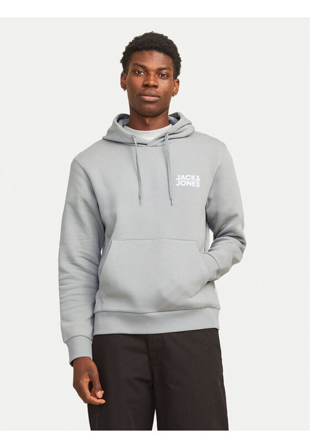 Jack & Jones Bluza Corp 12152840 Szary Regular Fit. Kolor: szary. Materiał: syntetyk, bawełna