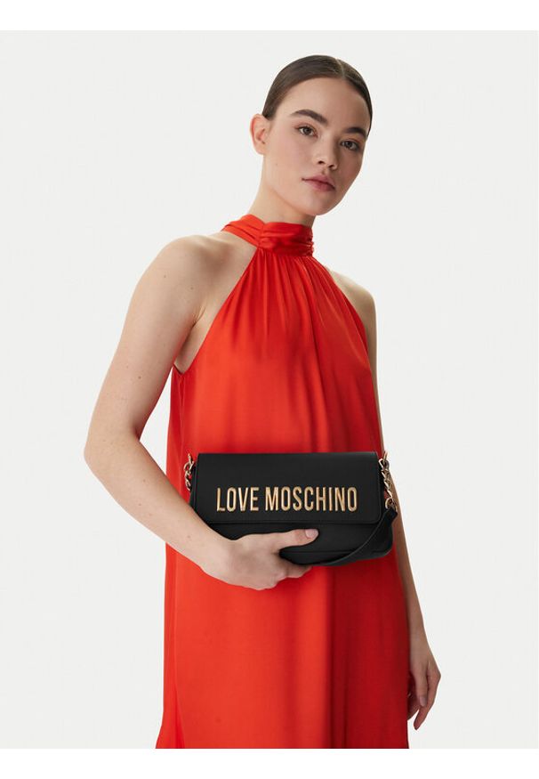 Love Moschino - LOVE MOSCHINO Torebka JC4109PP1OKD0000 Czarny. Kolor: czarny. Materiał: skórzane