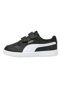 Buty do chodzenia dla dzieci Puma Shuffle JR. Okazja: na co dzień. Zapięcie: sznurówki. Kolor: biały, wielokolorowy, czarny. Materiał: materiał, syntetyk. Szerokość cholewki: normalna. Sport: turystyka piesza #1
