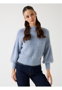 Guess Sweter 167547 Niebieski Classic Fit. Kolor: niebieski. Materiał: syntetyk