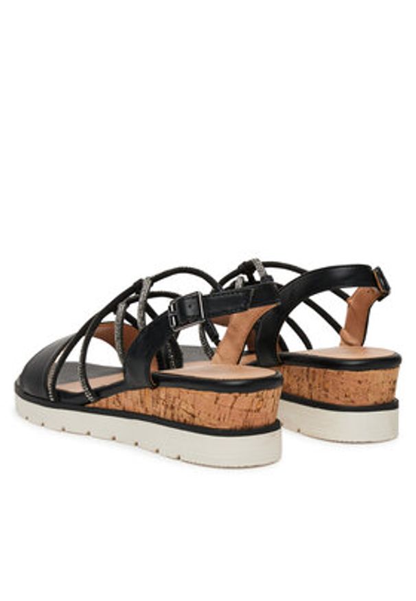 Clara Barson Sandały WS6306-02 Czarny. Kolor: czarny. Materiał: materiał, syntetyk