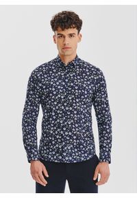 Pako Lorente - PAKO LORENTE - Bawełniana koszula w kwiaty. Materiał: bawełna. Długość rękawa: długi rękaw. Długość: długie. Wzór: kwiaty. Sezon: jesień #1