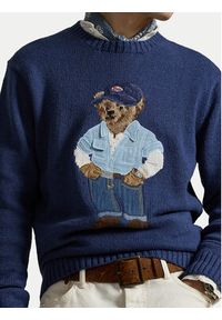 Polo Ralph Lauren Sweter 710A13002001 Niebieski Regular Fit. Typ kołnierza: polo. Kolor: niebieski. Materiał: bawełna #3