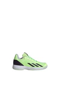 Buty do tenisa dla dorosłych Adidas Courtflash Tennis Shoes. Kolor: wielokolorowy, żółty, zielony, czarny. Materiał: materiał. Sport: tenis