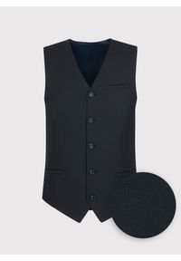 Pako Lorente - PAKO LORENTE – Granatowa kamizelka garniturowa. Kolor: niebieski. Materiał: poliester, wełna. Styl: elegancki, klasyczny