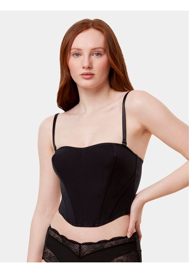 Triumph Gorset Triumph Signature Sheer Corset Bra 10216647 Czarny. Kolor: czarny. Materiał: syntetyk