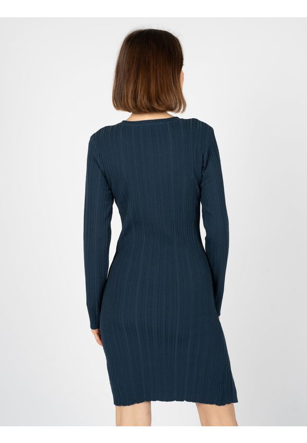 Silvian Heach Sukienka | GPP23253VE | Kobieta | Granatowy. Kolor: niebieski. Materiał: wiskoza, poliester. Długość rękawa: długi rękaw. Typ sukienki: dopasowane. Długość: midi