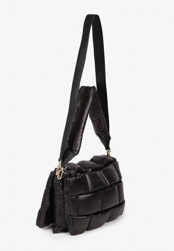 Renee - Czarna Torebka na Ramię Typu Puffer Bag Norriva. Kolor: czarny. Materiał: pikowane. Styl: elegancki. Rodzaj torebki: na ramię
