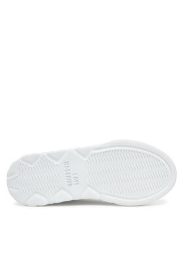 Love Moschino - LOVE MOSCHINO Sneakersy JA15034G1MIA110A Biały. Kolor: biały. Materiał: skóra